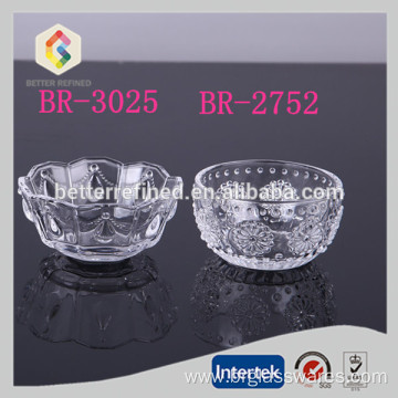 Irregular shaped crystal glass bowl